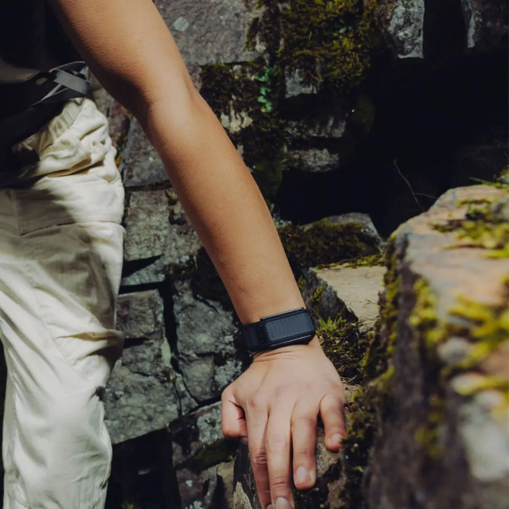 whwhoop 5.0 navigator band | ridgeline grey & evergreen | abrasion resistant tactical strap | no slip foldover clasp