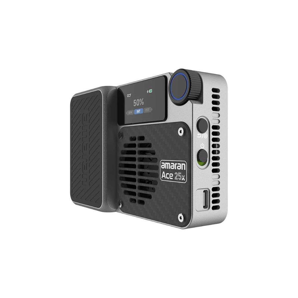 amaran ace 25x kit (silver / 32w boost mode / bi color led light )