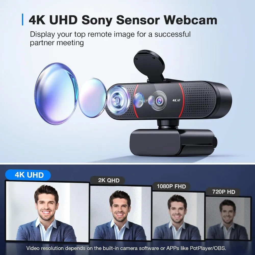 emeet c960 4k webcam for pc