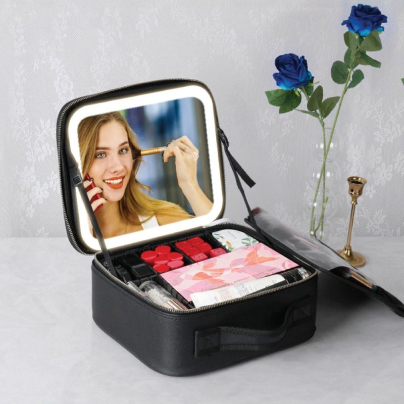 green lion makeup organizer black