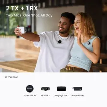 insta360 mic pro 2 tx + 1 rx professional wireless microphone system