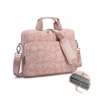 kinmac 360 shockproof embossed leather laptop case