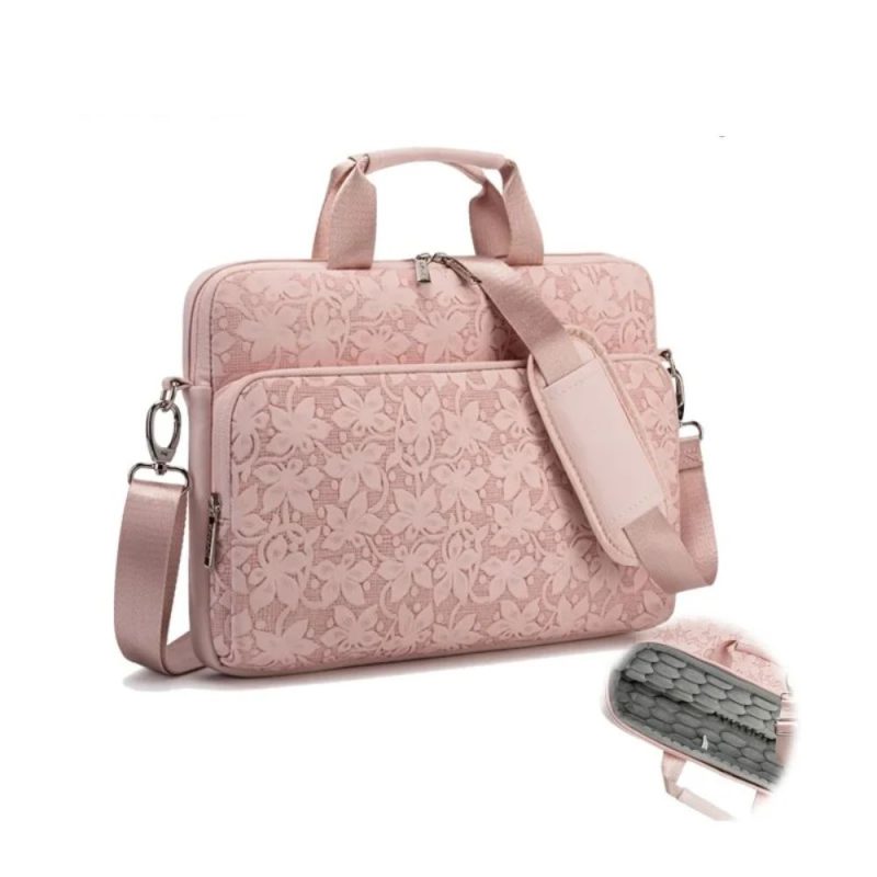kinmac 360 shockproof embossed leather laptop case