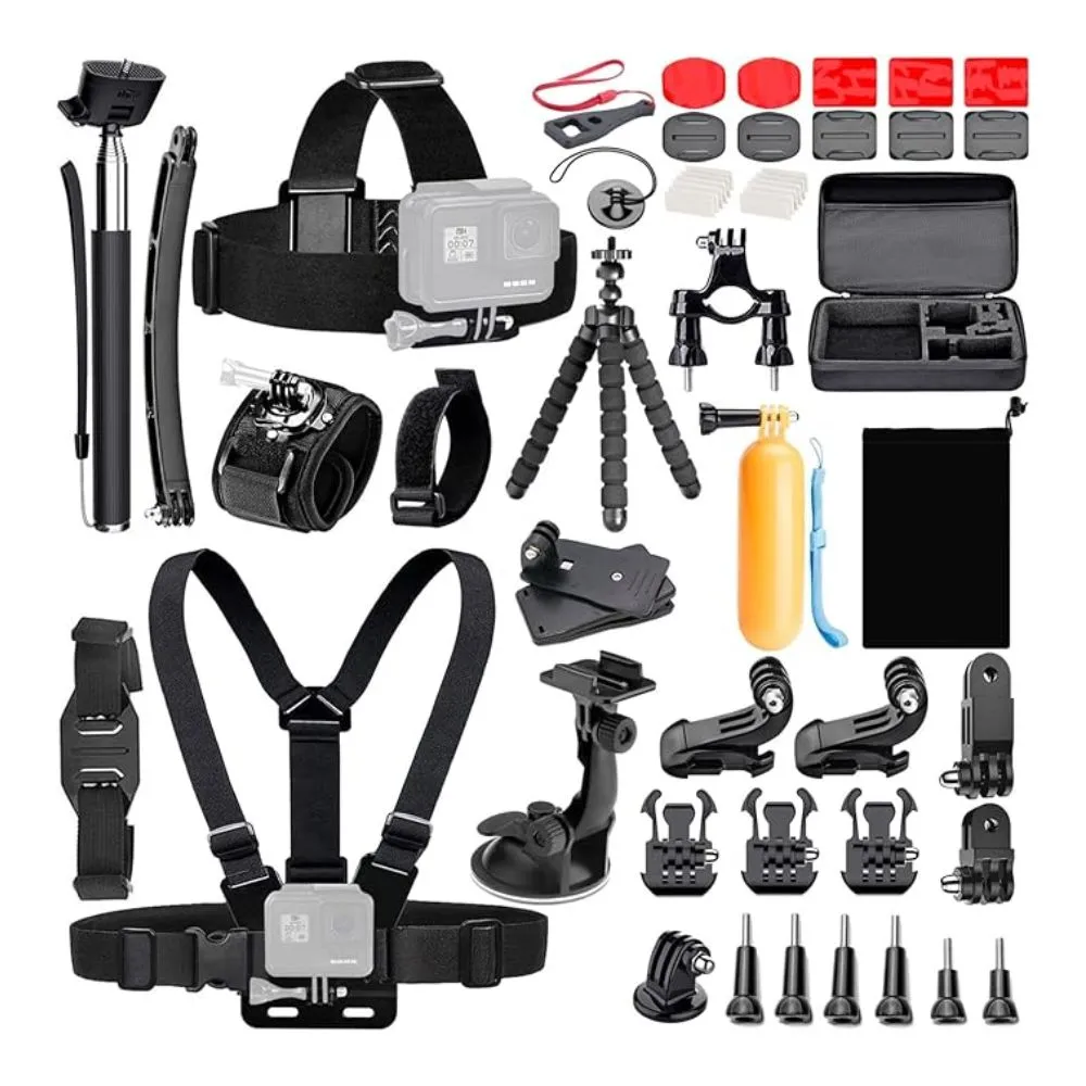 koah 50 in 1 action camera accessory kit (compatible with gopro)