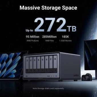 ugreen nasync dxp8800 plus 8 bay intel i5 dual 10gbe flagship nas enclosure (diskless)