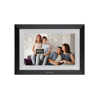 green lion digital picture frame touch screen display 10.1 inch wooden black