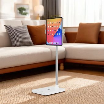 porodo 360° multifunctional phone & tablet holder with extebdable pole white