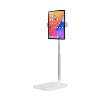 porodo 360° multifunctional phone & tablet holder with extebdable pole white