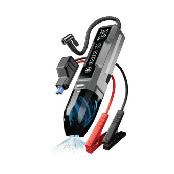 porodo ignatov jump starter & air pump with handheld vacuum & usb c recharge black