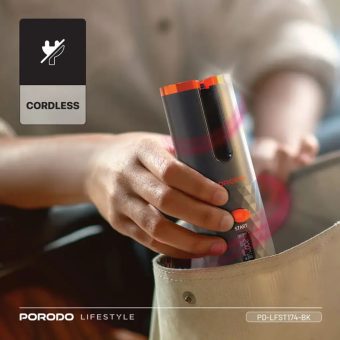 porodo lifestyle automatic hair curler black