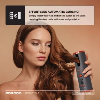 porodo lifestyle automatic hair curler black