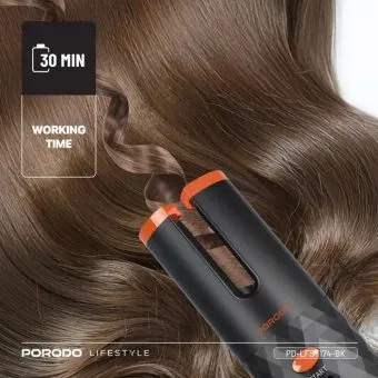 porodo lifestyle automatic hair curler black