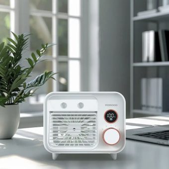 porodo lifestyle mini mist fan desktop air cooler white