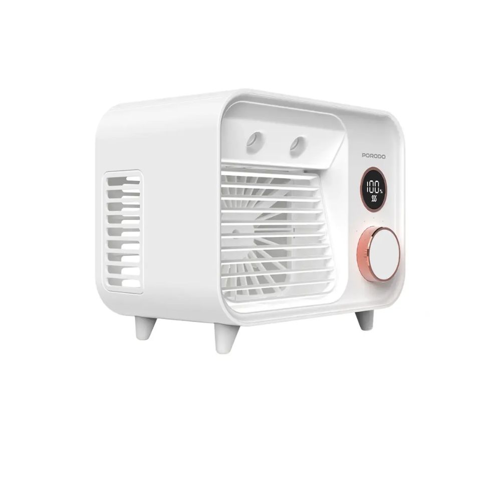 porodo lifestyle mini mist fan desktop air cooler white