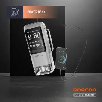 porodo multifunction 6 in 1 power tool jump starter with air compressor & power bank
