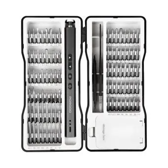 porodo techfix 97‑in‑1 electric screwdriver kit black
