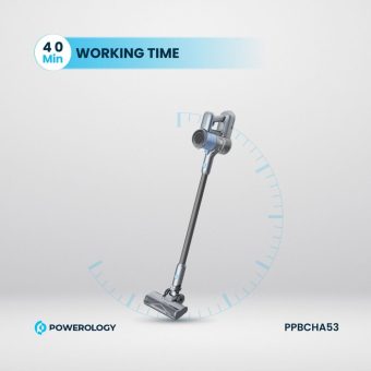 powerology cordless stick vacuum cleaner with detachable battery dark grey