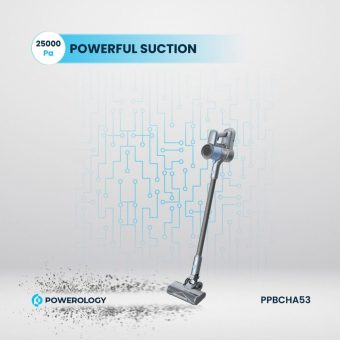 powerology cordless stick vacuum cleaner with detachable battery dark grey