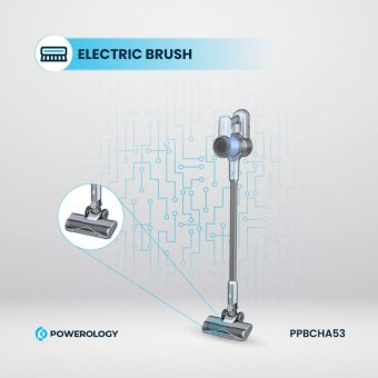 powerology cordless stick vacuum cleaner with detachable battery dark grey