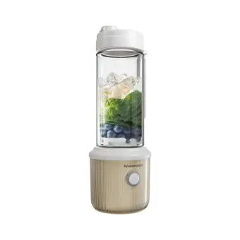 powerology press and refresh portable blender (450ml / 126w high powered motor) black