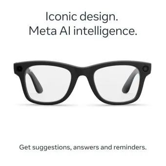 ray ban meta wayfarer (gen 2) smart glasses matte black/clear