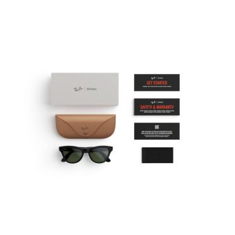 ray ban meta skyler smart glasses (gen 2) shiny black / graphite green transitions® (high bridge fit)