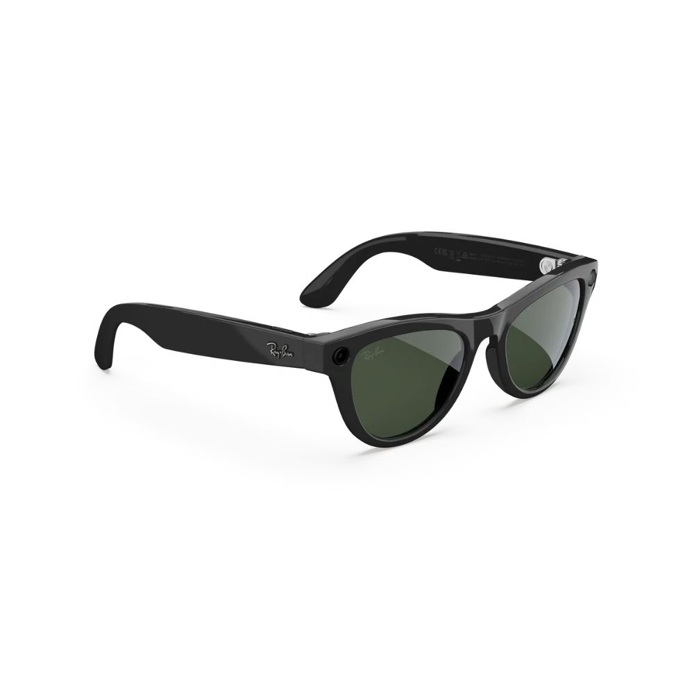 ray ban meta skyler smart glasses (gen 2) shiny black / graphite green transitions® (high bridge fit)