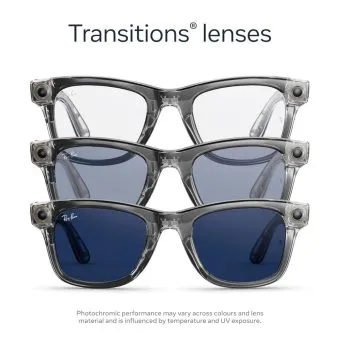 ray ban meta wayfarer (gen 2) smart glasses matte black/clear