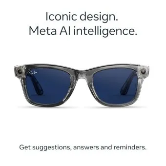 ray ban meta wayfarer (gen 2) smart glasses matte black/clear