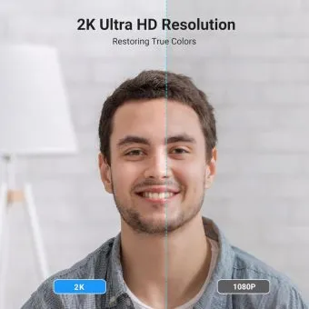 ugreen 2k full hd autofocus webcam with dual noise cancelling microphones