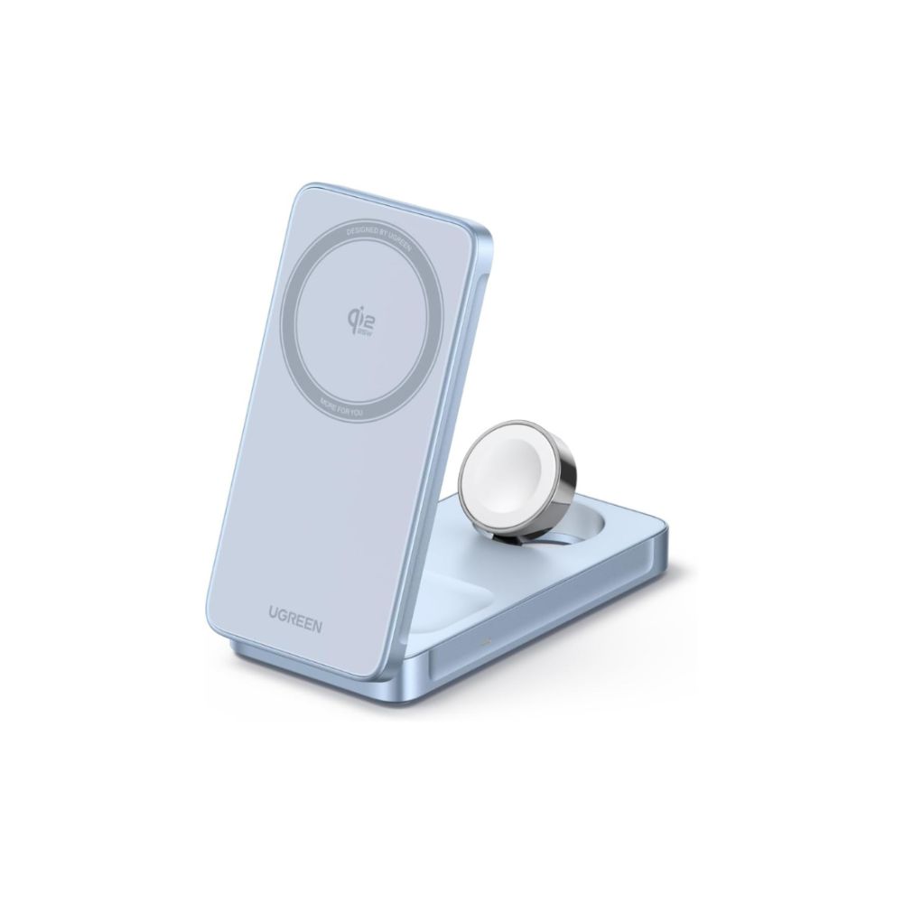 ugreen magflow 3 in 1 magnetic wireless charger (qi2 25w, magsafe compatible)