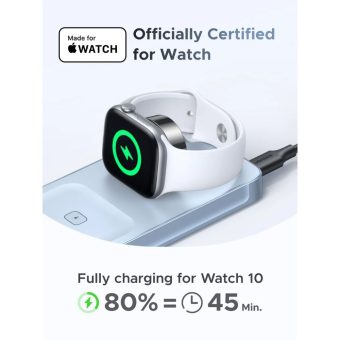 ugreen magflow 3 in 1 magnetic wireless charger (qi2 25w, magsafe compatible)