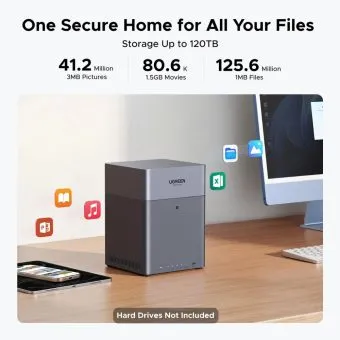ugreen storage network attached dh4300 plus diskless eu