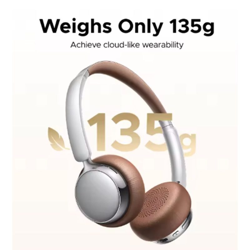 ugreen studio plus 80hrs active noise cancelling headphones silver black