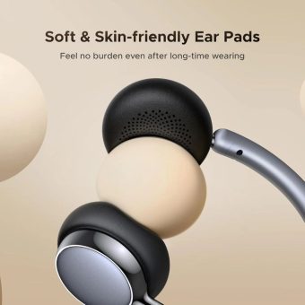 ugreen studio plus 80hrs active noise cancelling headphones silver black