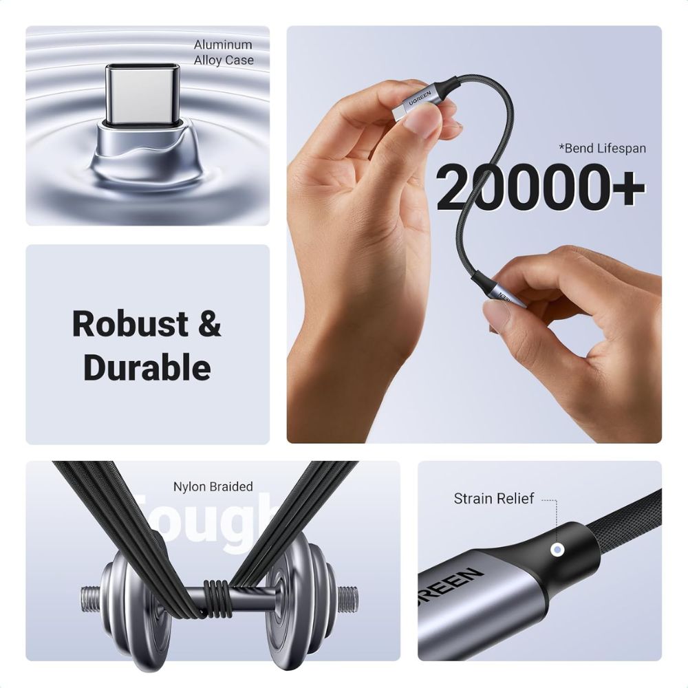 ugreen usb c to 3.5mm audio adapter type c to headphone aux jack dongle