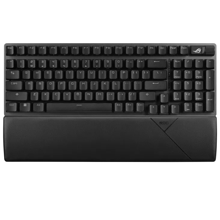 asus rog strix scope ii 96 90mp0352 bkga01, wireless gaming keyboard, rgb, intuitive controls, tri mode connectivity