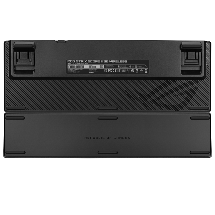 asus rog strix scope ii 96 90mp0352 bkga01, wireless gaming keyboard, rgb, intuitive controls, tri mode connectivity
