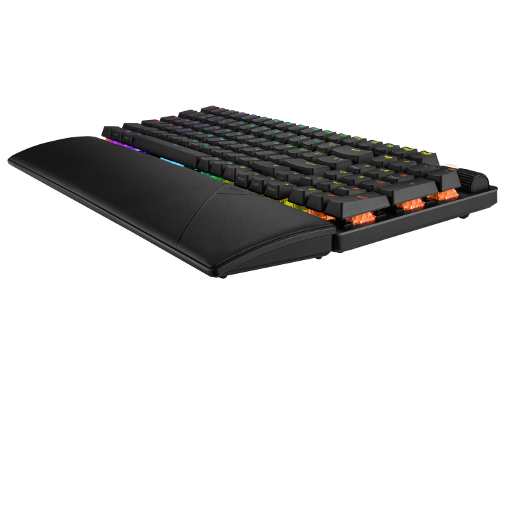 asus rog strix scope ii 96 90mp0352 bkga01, wireless gaming keyboard, rgb, intuitive controls, tri mode connectivity