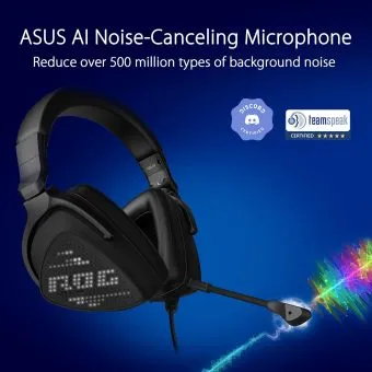 asus rog delta s animate wired gaming headset 90yh037m b2ua00, 50mm driver size, ai noise canceling microphone