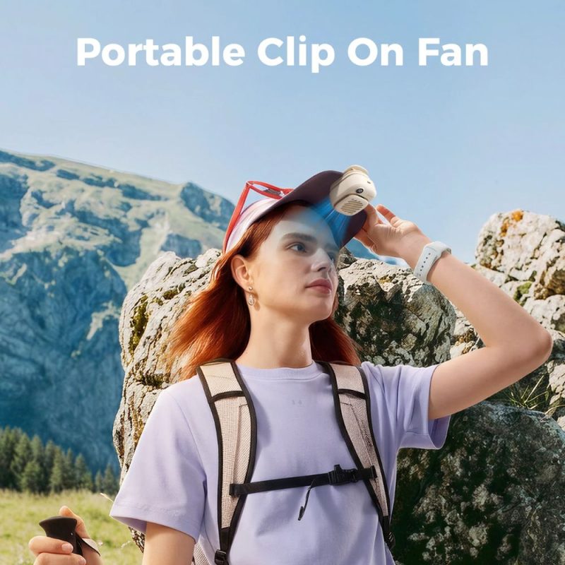 aecooly mini portable neck fan click clip