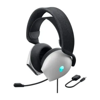alienware wired gaming headset aw520h, alienfx 16.8 million rgb colors, 40mm hi res certified