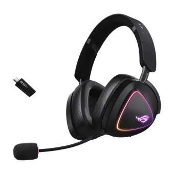 asus rog delta 2 wireless gaming headset 90yh03w0 bhca00, tri mode connectivity, dualflow audio