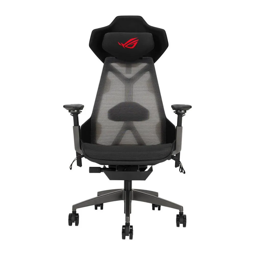 asus rog destrier ergo gaming chair sl400, aluminum frame, cyborg design, premium materials