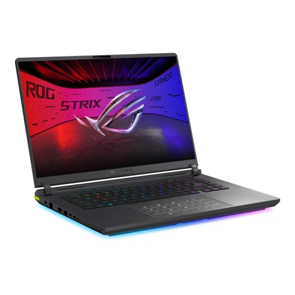 asus rog strix g16 eclipse gray gaming laptop | core ultra 9, 32gb ram, 1tb ssd, rtx 5070 ti 12gb, 16" qhd+ 240hz + mouse & backpack