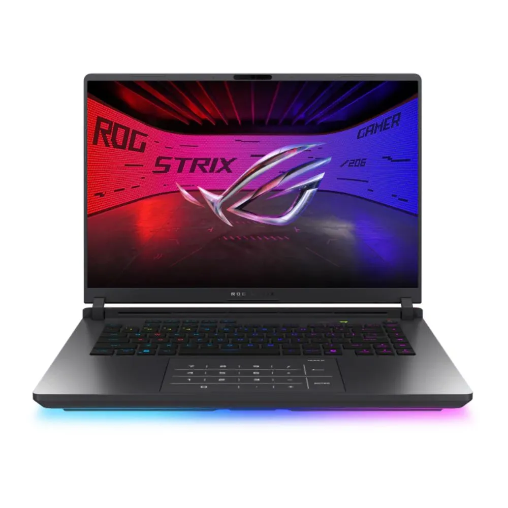 asus rog strix g16 eclipse gray gaming laptop | core ultra 9, 32gb ram, 1tb ssd, rtx 5070 ti 12gb, 16" qhd+ 240hz + mouse & backpack