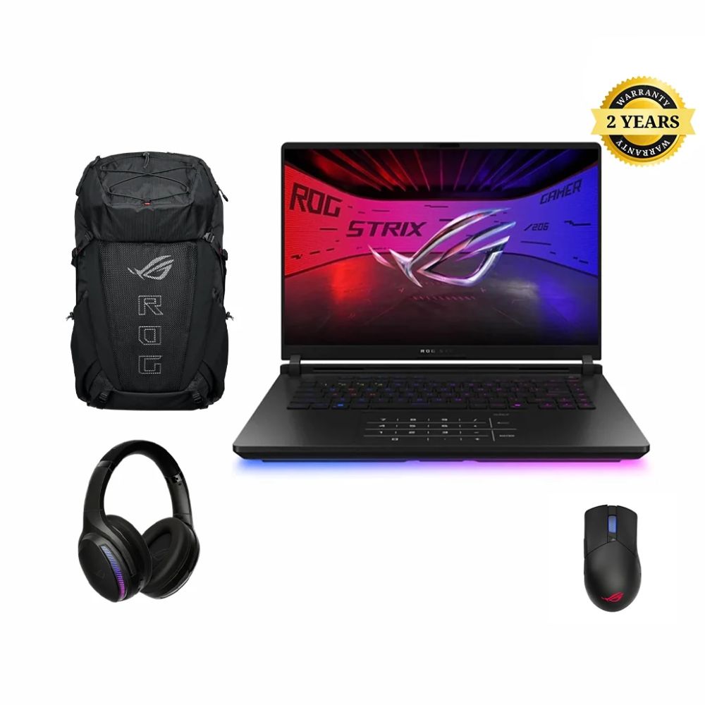 asus rog strix scar 18 gaming laptop | core ultra 9, 64gb ram, 2tb ssd, rtx 5090 24gb, 18" 2.5k 240hz + rog bundle