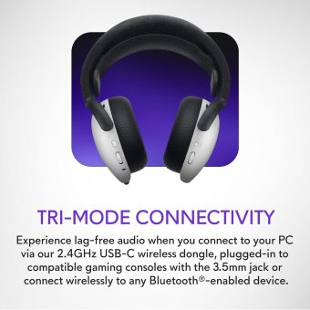 alienware wireless gaming headset aw725h, ai driven noise cancelling microphone, dolby atmos technology