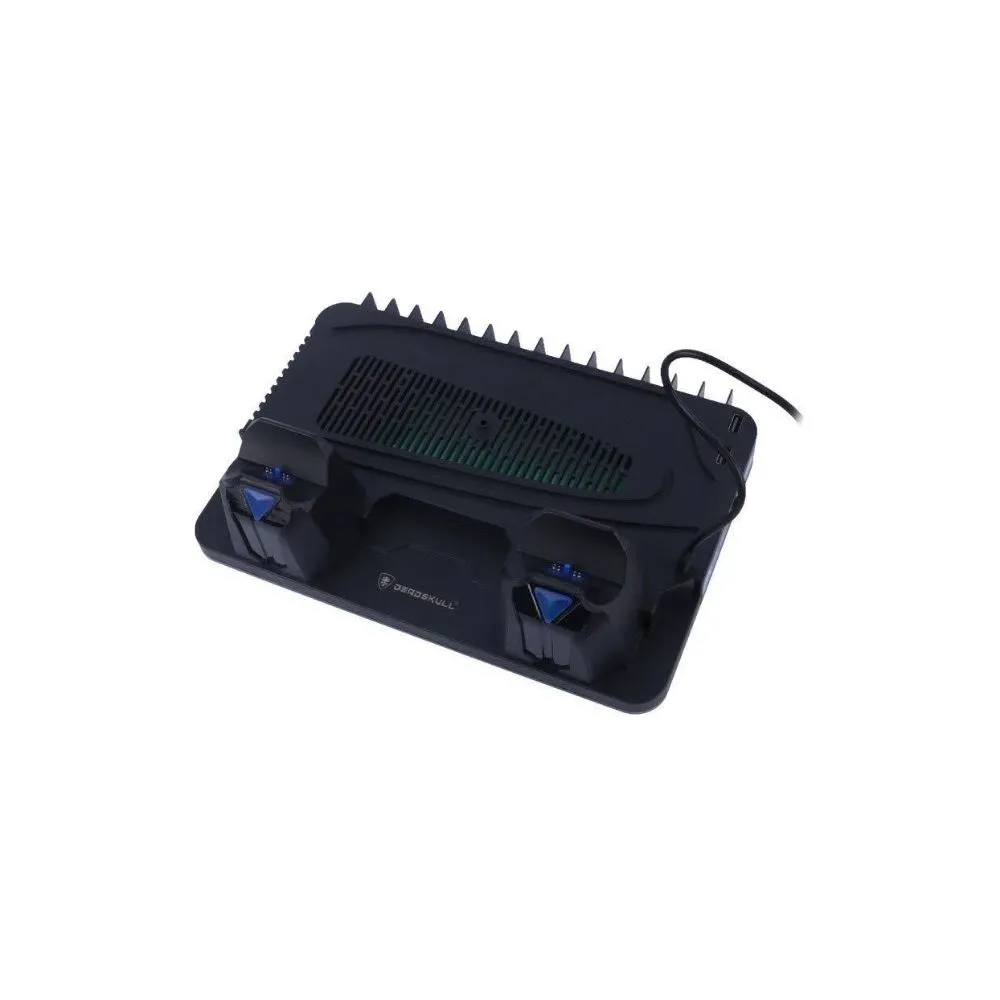 deadskull ds mz8043 multi functional cooling stand & dual controller charger for ps5