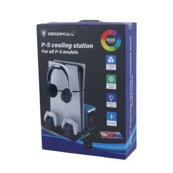 deadskull ds mz8043 multi functional cooling stand & dual controller charger for ps5